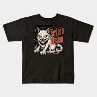 death metal taylors cat version Kids T-Shirt